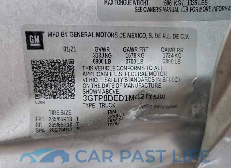 3GTP8DED1MG211588# 12