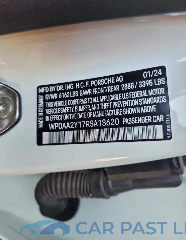 WP0AA2Y17RSA13620# 12