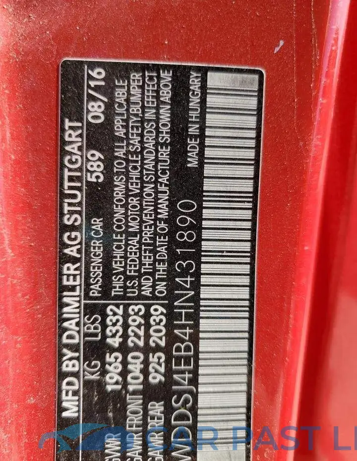 WDDSJ4EB4HN431890# 12