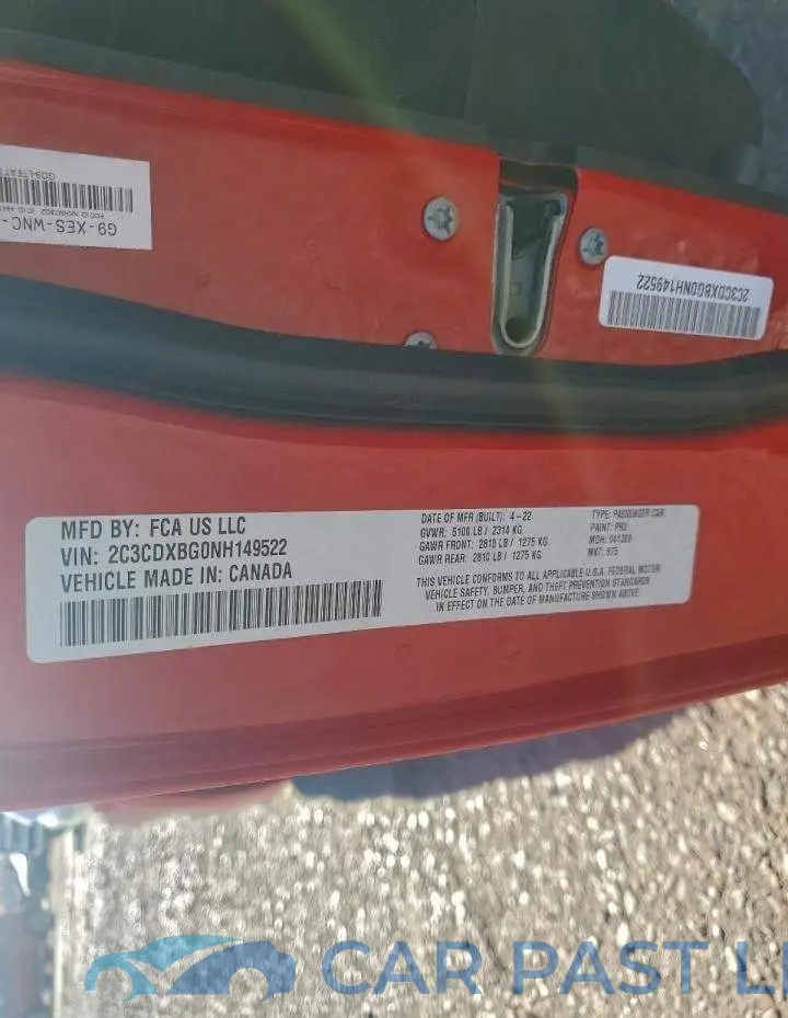 2C3CDXBG0NH149522# 12