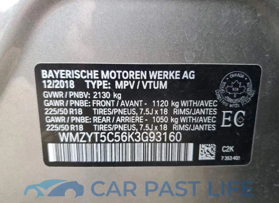 WMZYT5C56K3G93160# 13