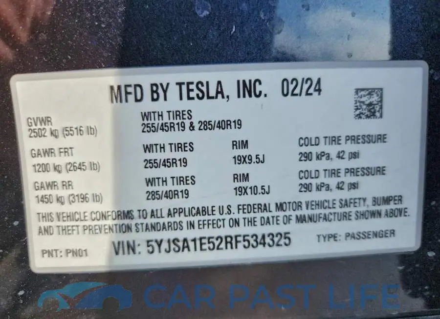 5YJSA1E52RF534325# 13
