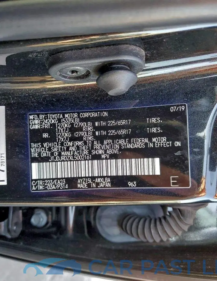 JTJDJRDZXL5002161# 13