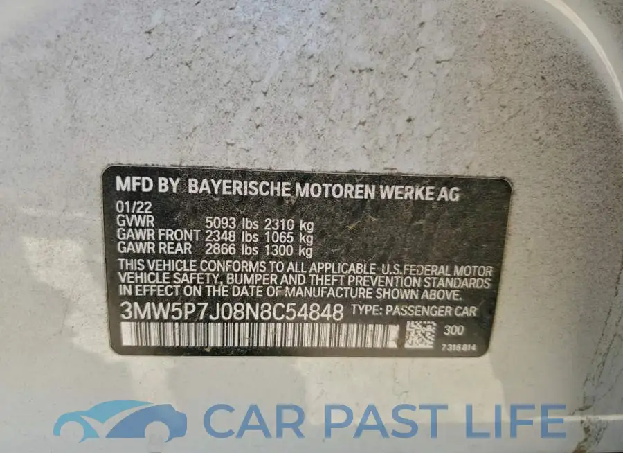 3MW5P7J08N8C54848# 12