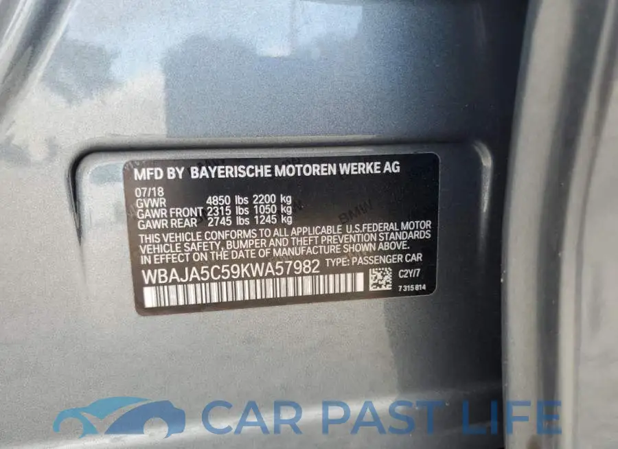 WBAJA5C59KWA57982# 12