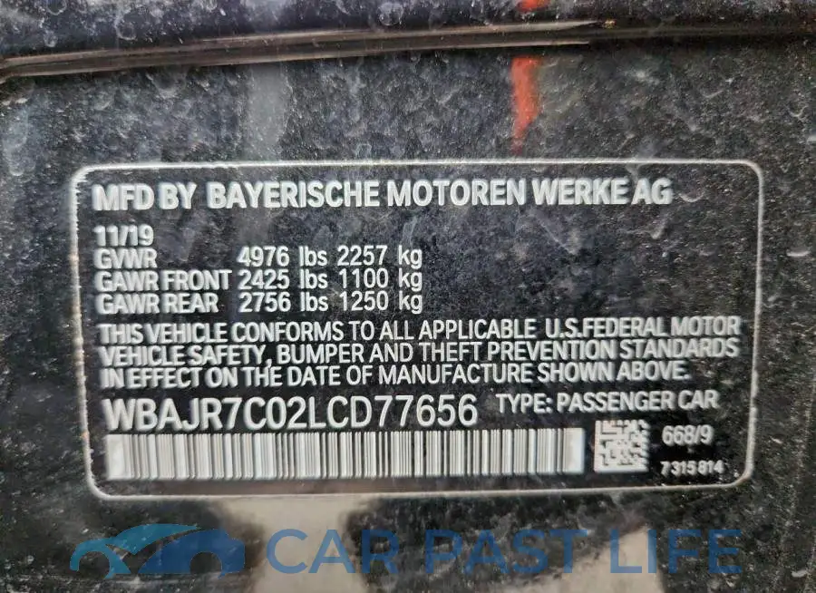 WBAJR7C02LCD77656# 12
