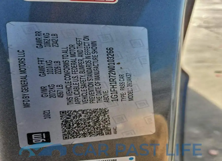 1G1FH1R72N0103266# 12