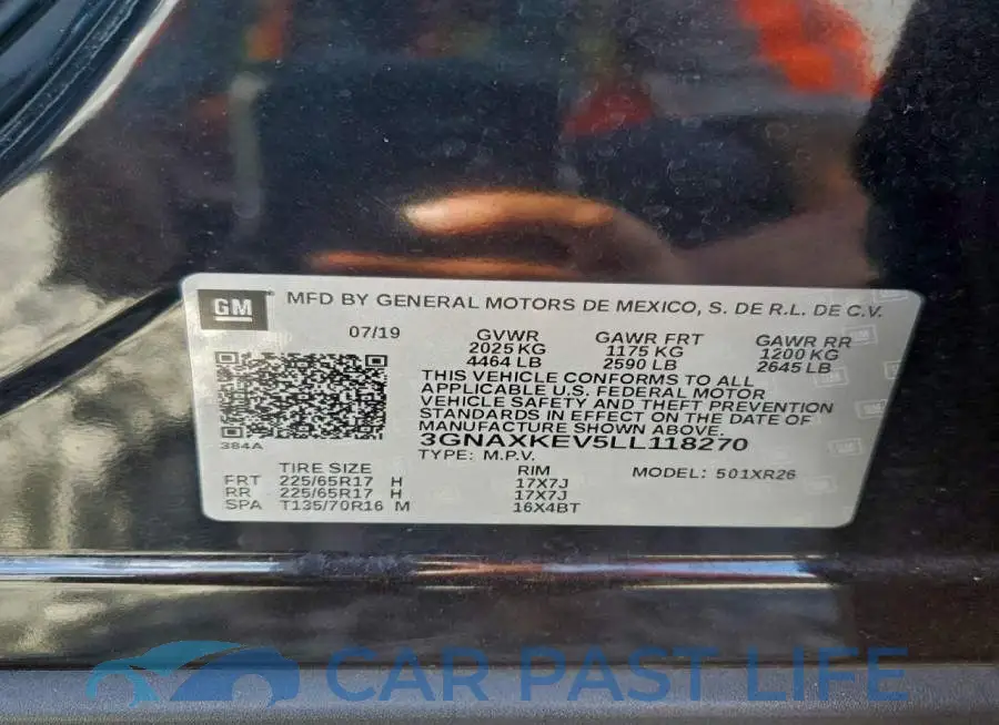 3GNAXKEV5LL118270# 13