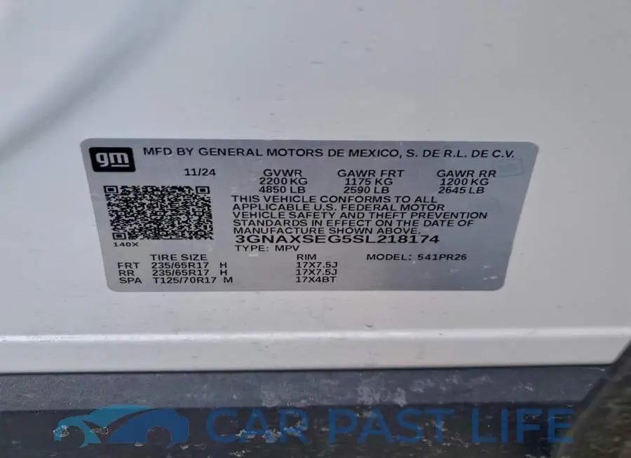 3GNAXSEG5SL218174# 13