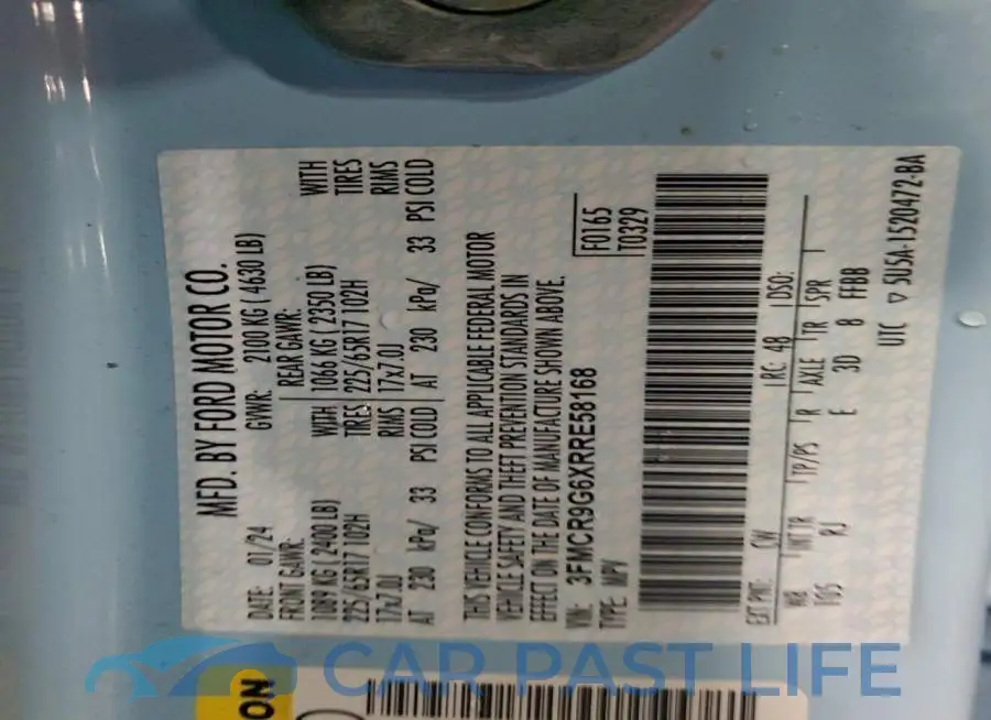 3FMCR9G6XRRE58168# 14