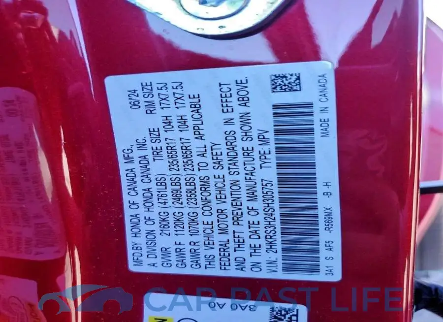 2HKRS3H24SH305757# 12