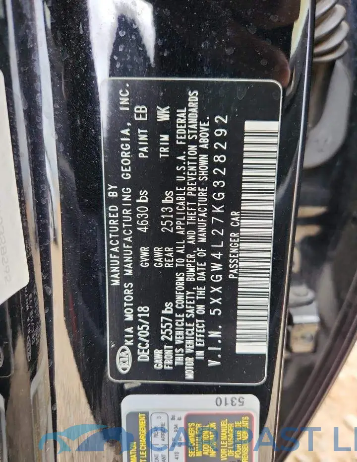 5XXGW4L27KG328292# 12