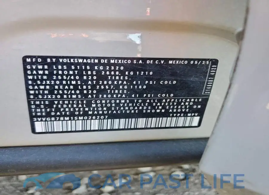 3VVGR7RM1SM026207# 13