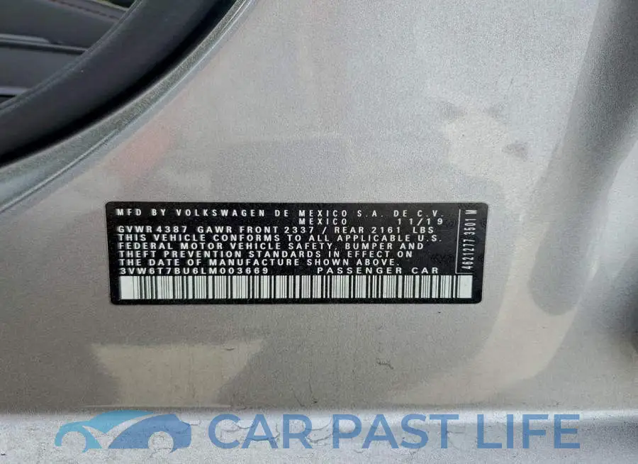 3VW6T7BU6LM003669# 12