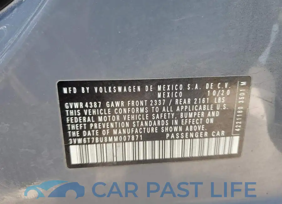 3VW6T7BU8MM007871# 12