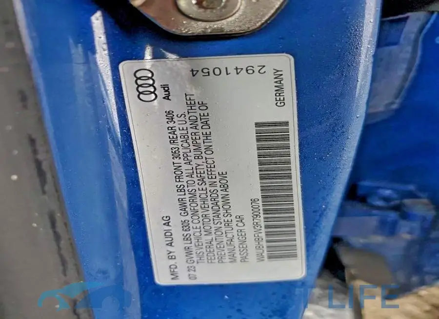 WAUBHBFW3R7900076# 12
