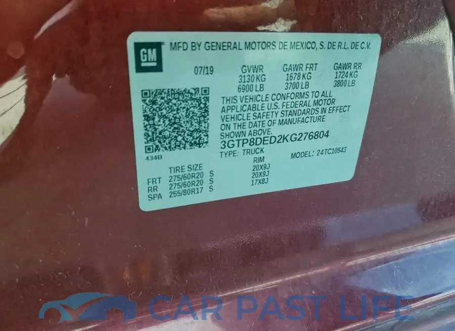3GTP8DED2KG276804# 12
