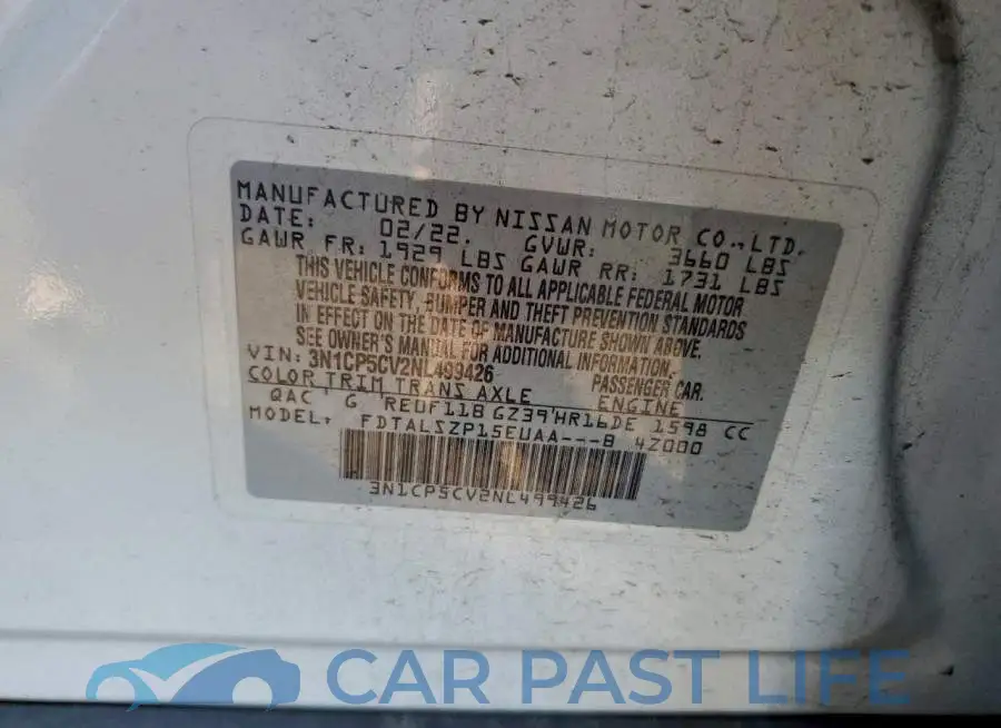 3N1CP5CV2NL499426# 12