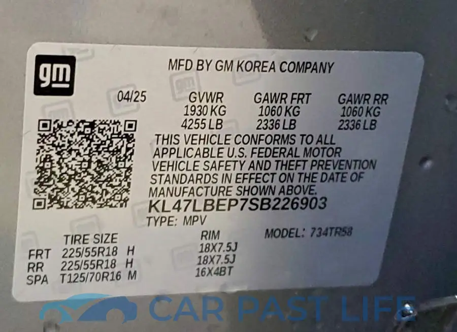 KL47LBEP7SB226903# 13