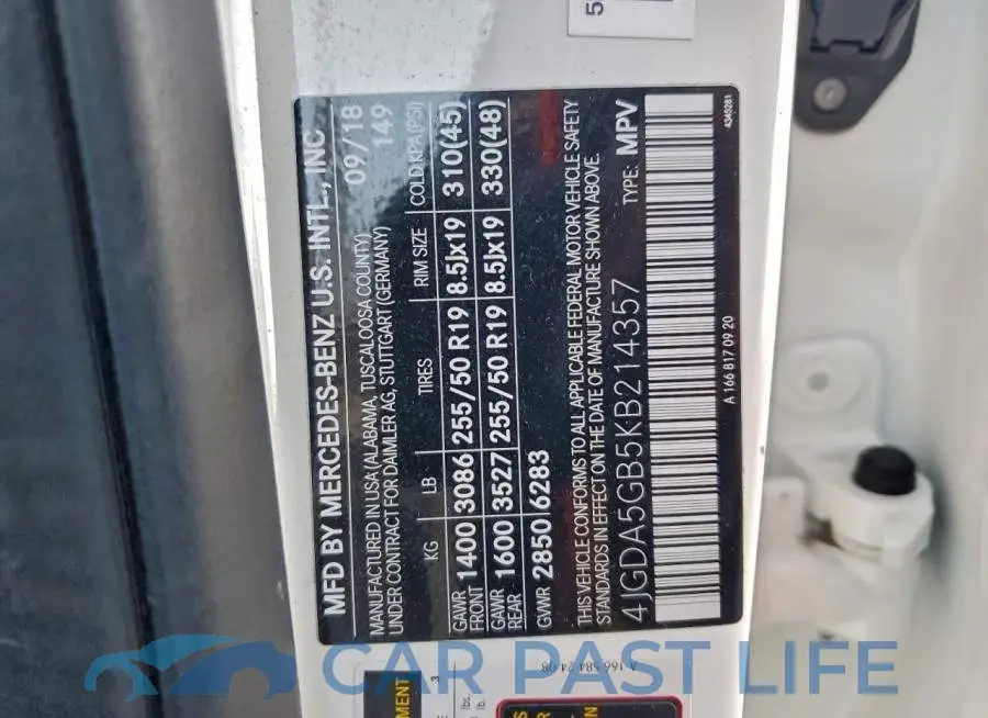 4JGDA5GB5KB214357# 14