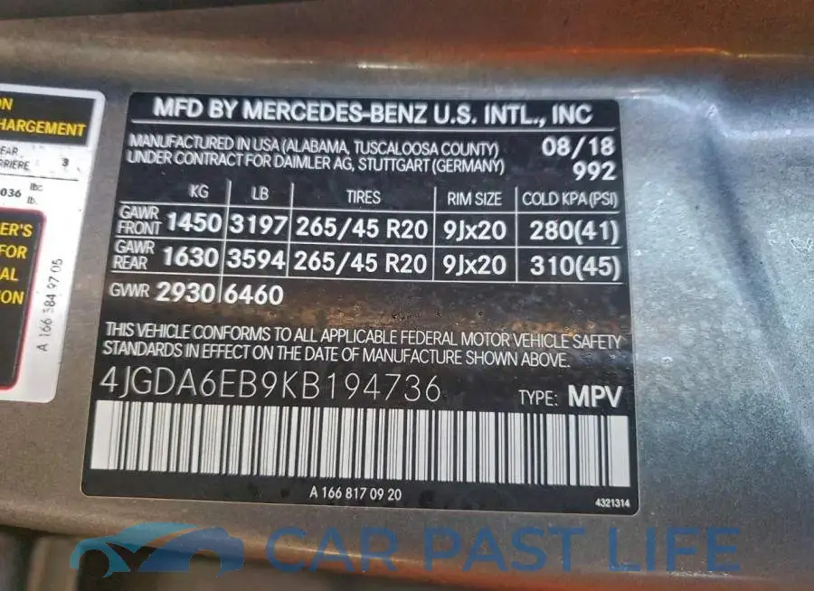 4JGDA6EB9KB194736# 13