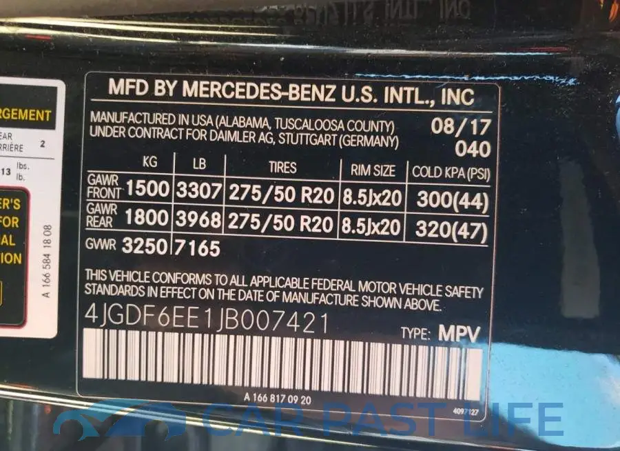 4JGDF6EE1JB007421# 13