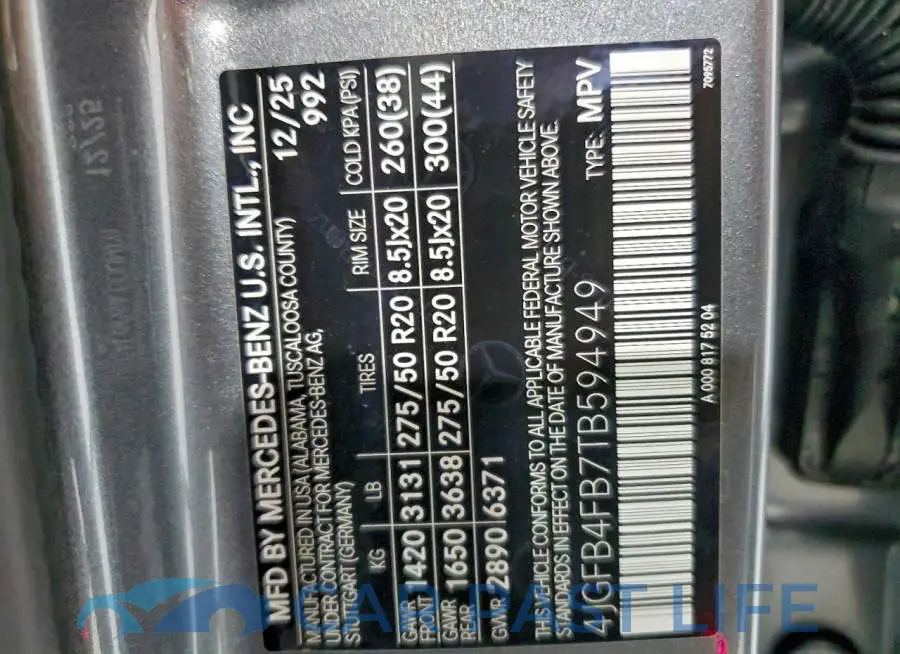 4JGFB4FB7TB594949# 13