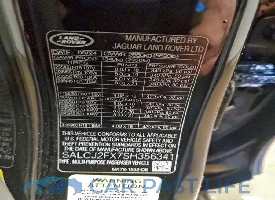 SALCJ2FX7SH356341# 14