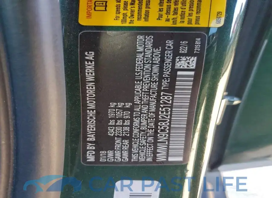 WMWLN9C58J2E51287# 13