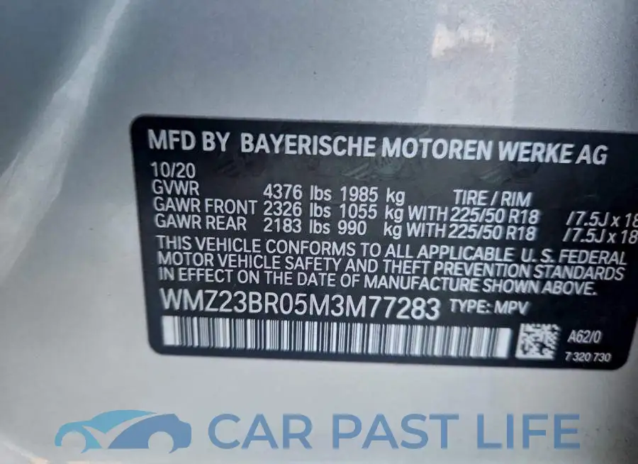 WMZ23BR05M3M77283# 13