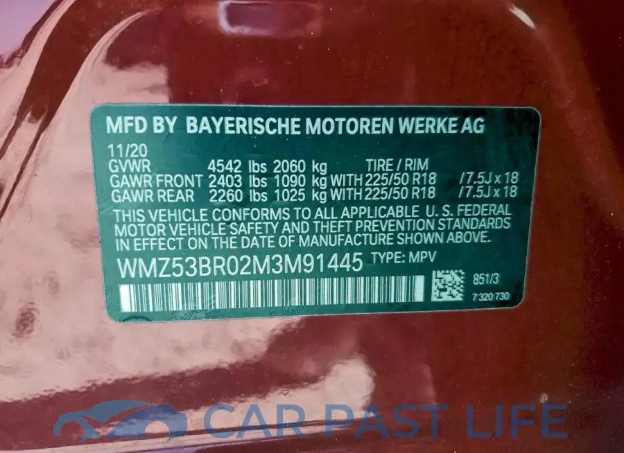 WMZ53BR02M3M91445# 12