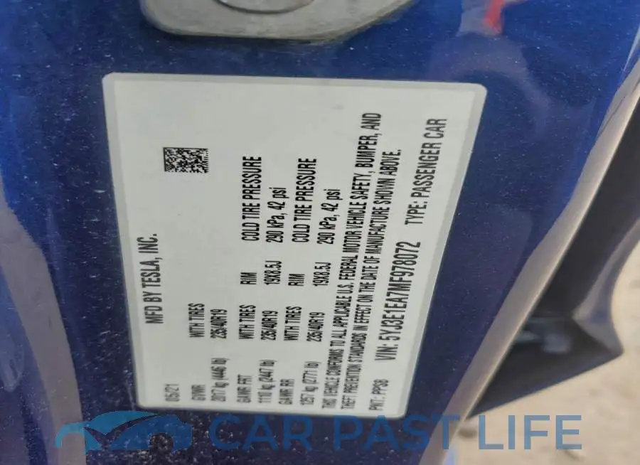 5YJ3E1EA7MF978072# 12