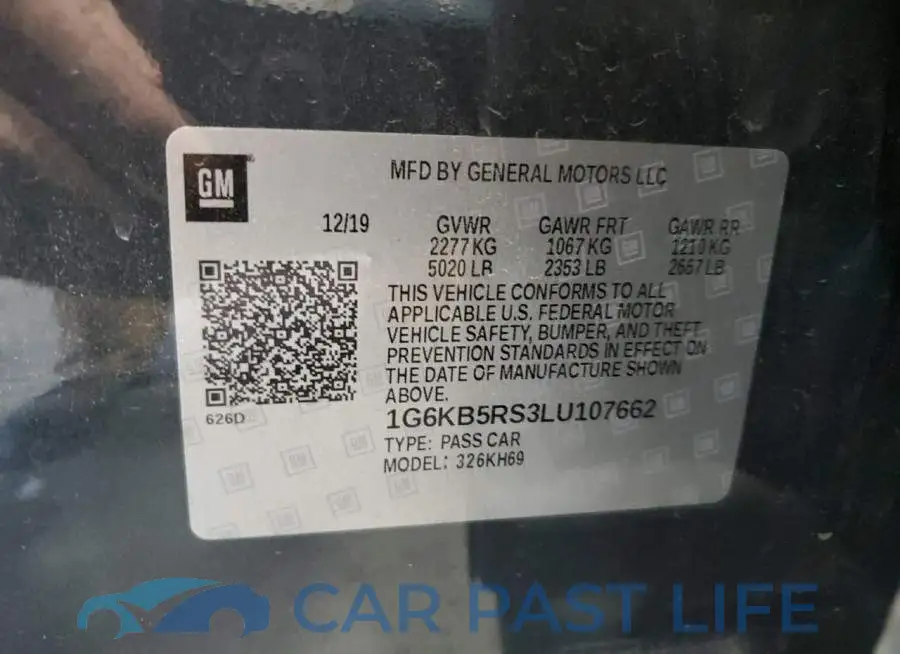 1G6KB5RS3LU107662# 12