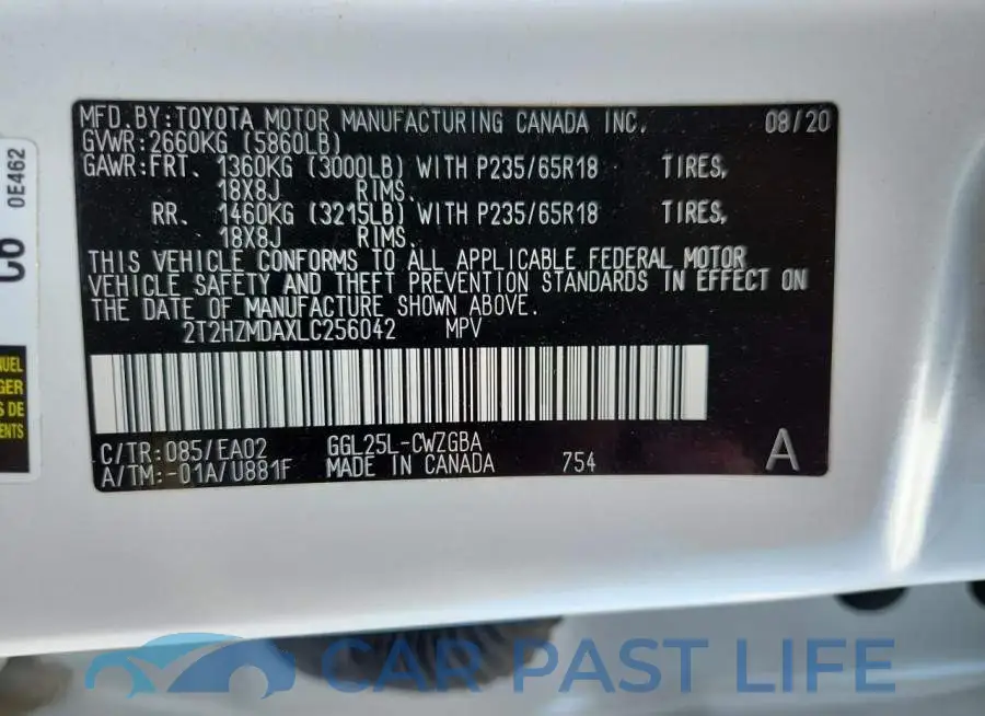 2T2HZMDAXLC256042# 12