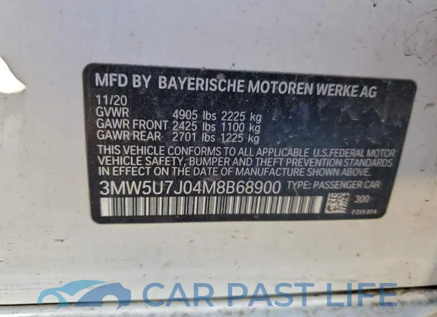 3MW5U7J04M8B68900# 12