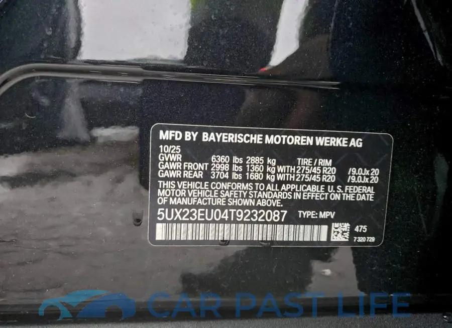 5UX23EU04T9232087# 13