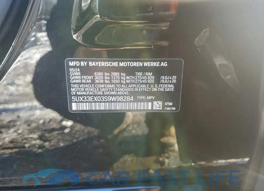 5UX33EX03S9W98284# 13