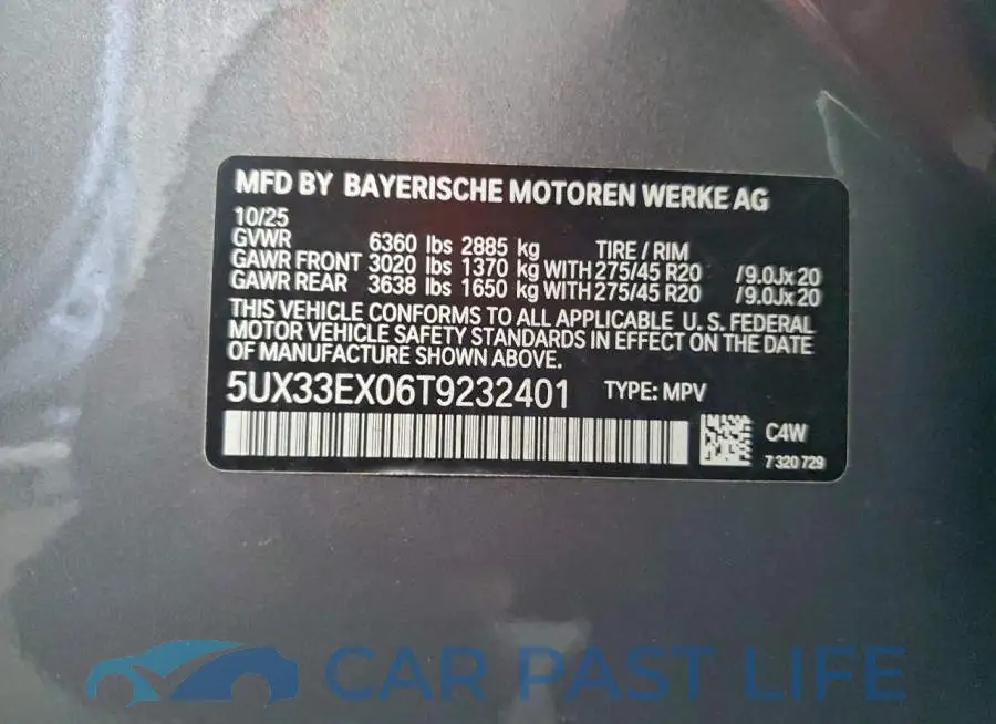 5UX33EX06T9232401# 13