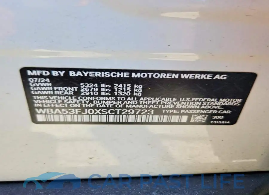WBA53FJ0XSCT29723# 12