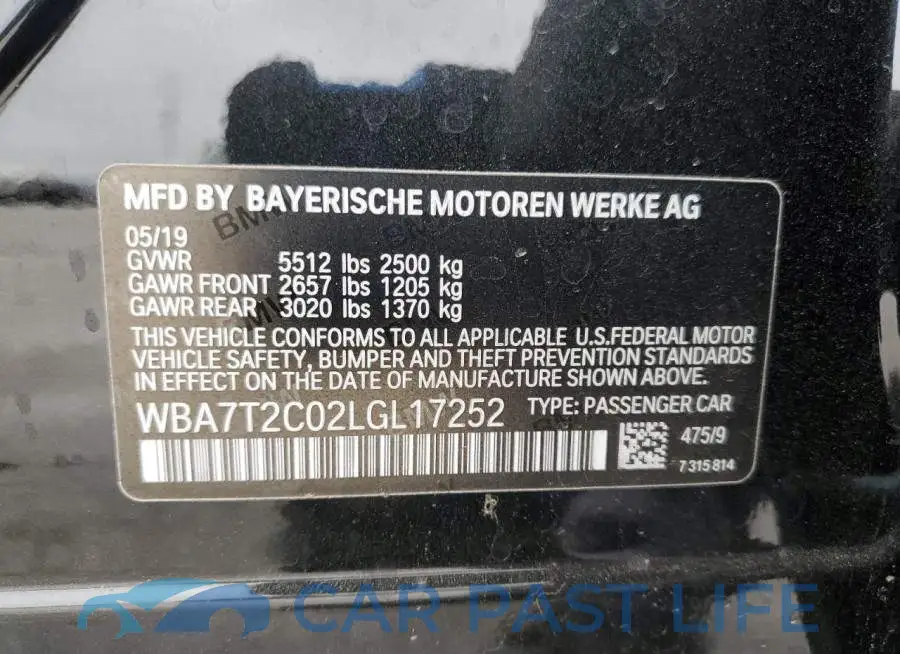 WBA7T2C02LGL17252# 12