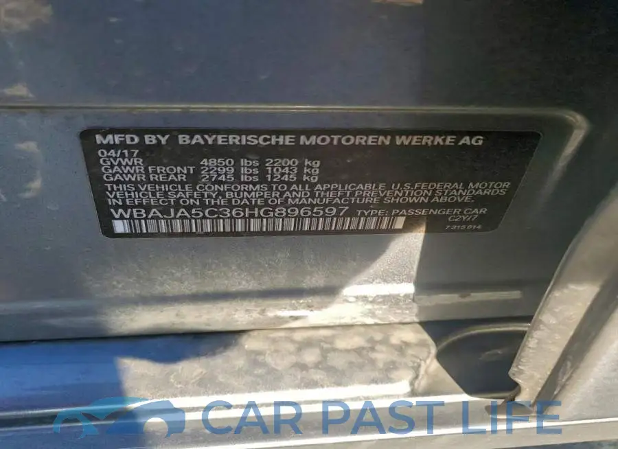 WBAJA5C36HG896597# 12