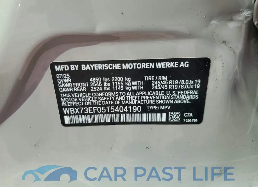 WBX73EF05T5404190# 12