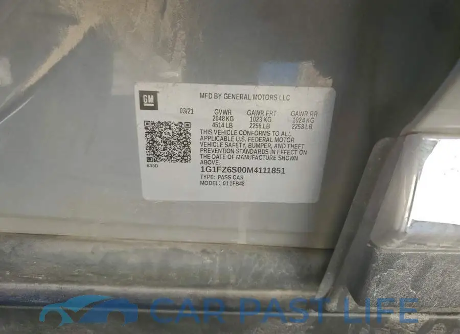 1G1FZ6S00M4111851# 12