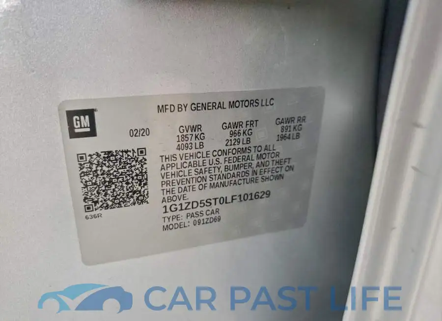 1G1ZD5ST0LF101629# 12