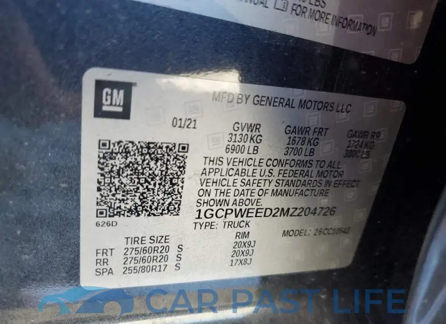 1GCPWEED2MZ204726# 13