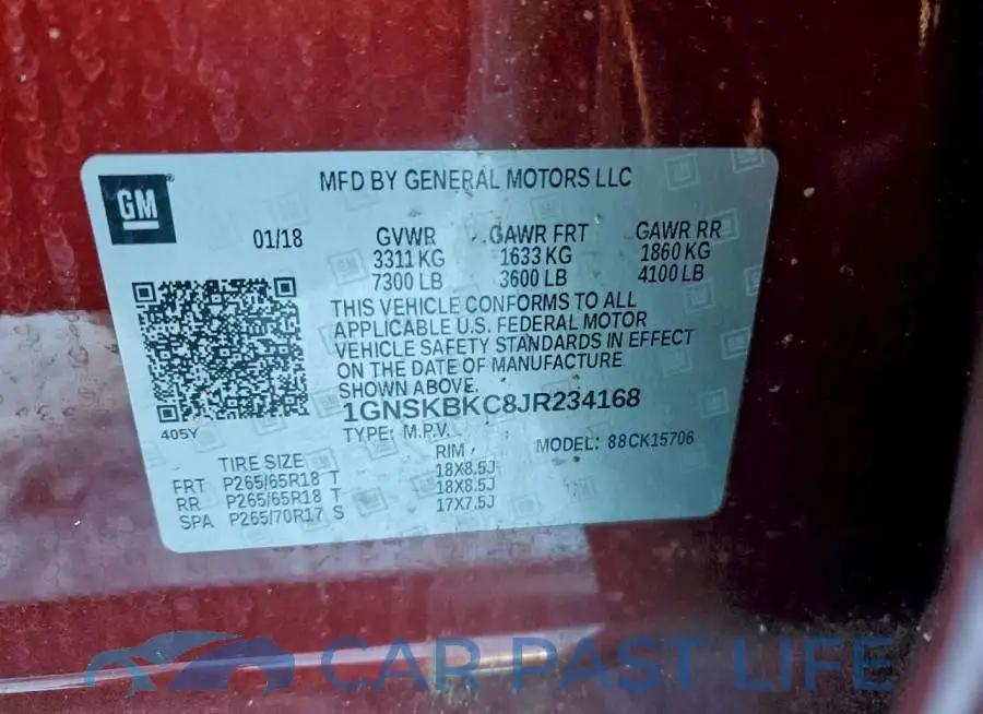 1GNSKBKC8JR234168# 14