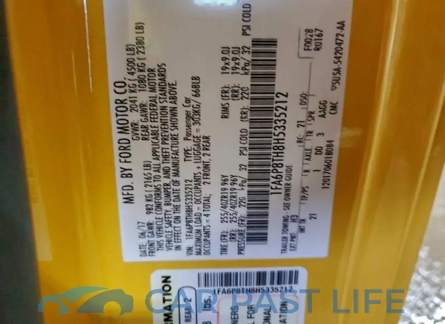 1FA6P8TH8H5335212# 12