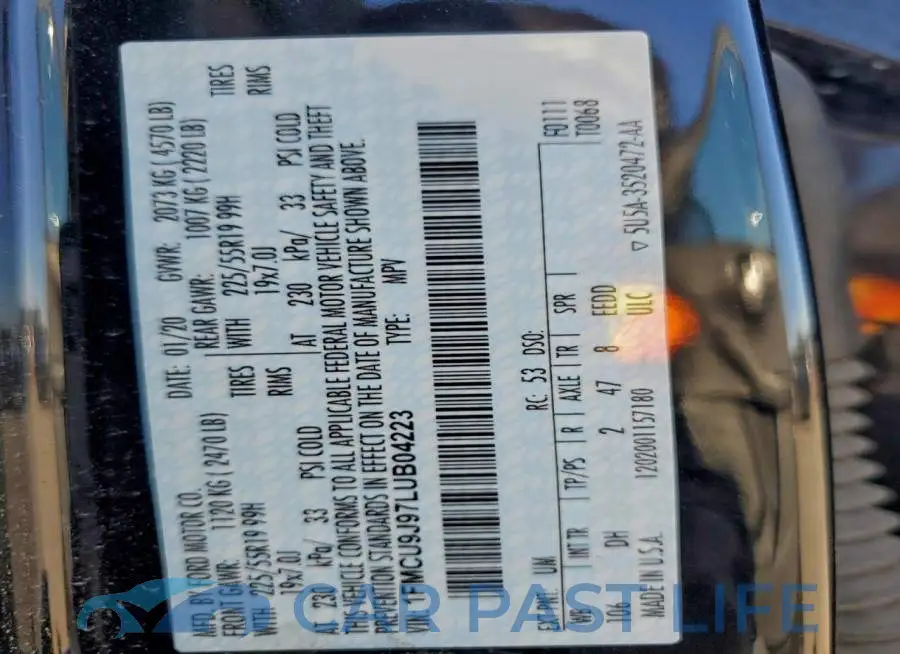 1FMCU9J97LUB04223# 14