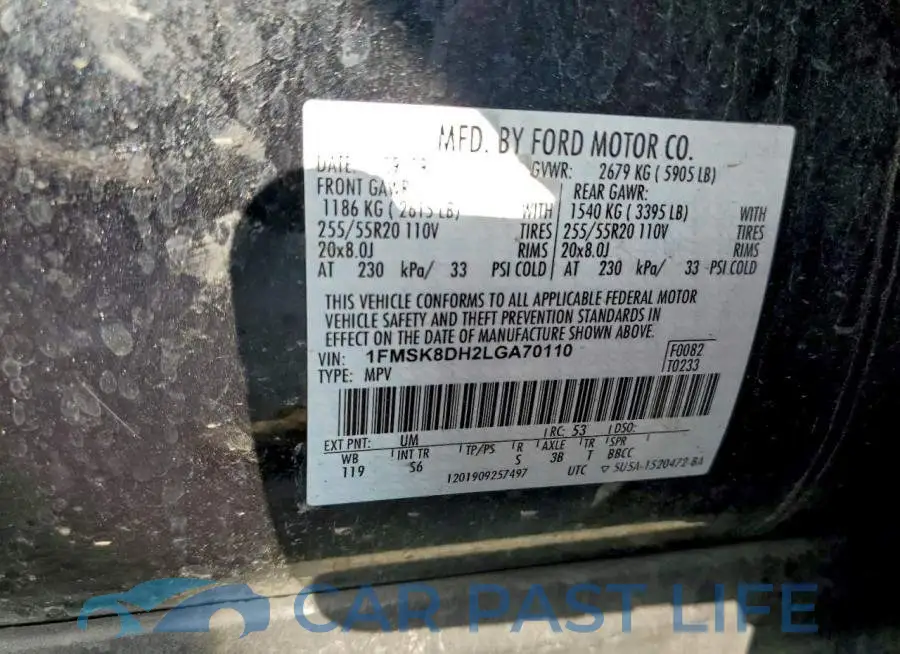 1FMSK8DH2LGA70110# 12