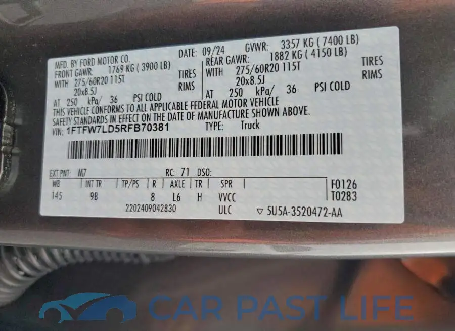 1FTFW7LD5RFB70381# 12
